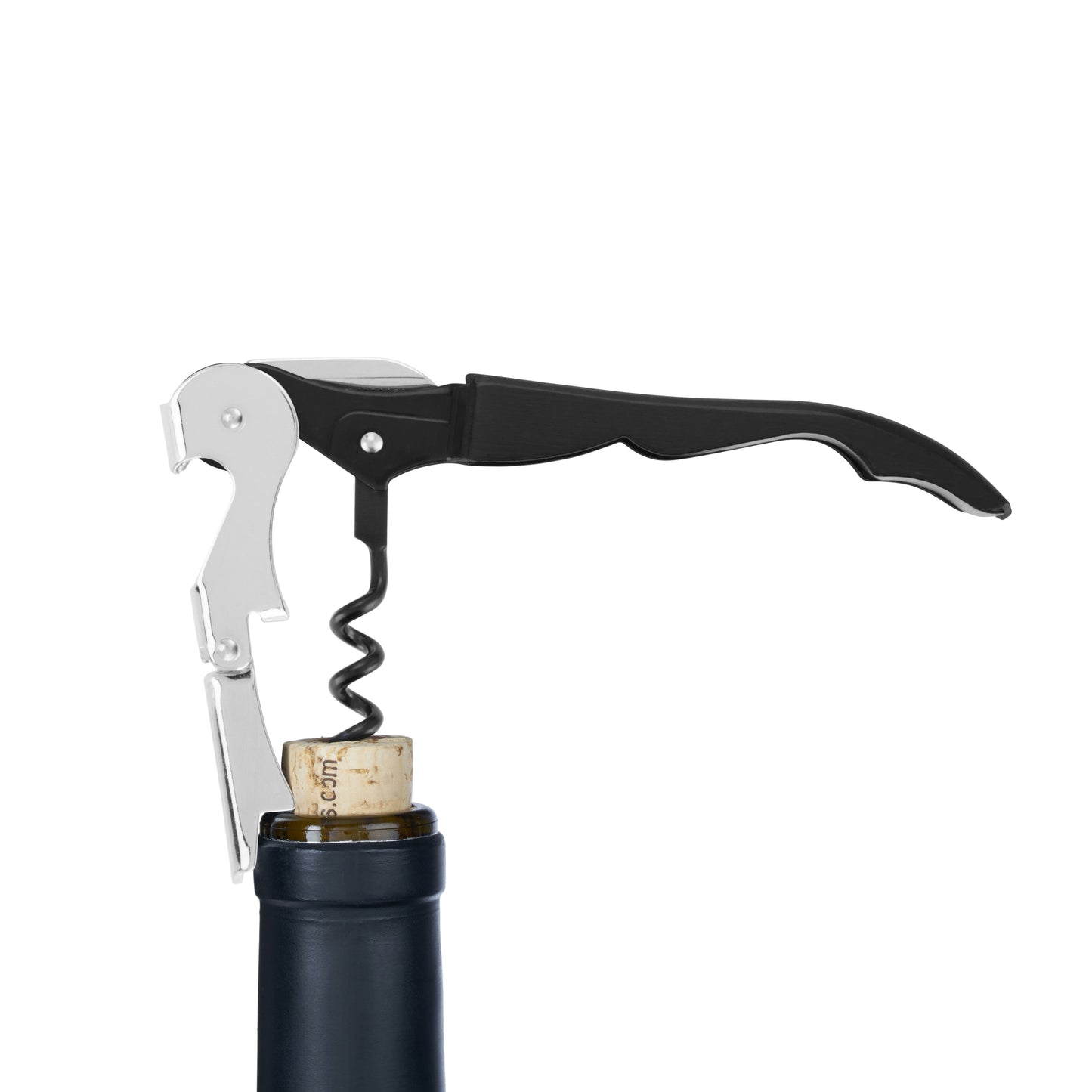 Double-Hinged Waiter's Corkscrew - Black