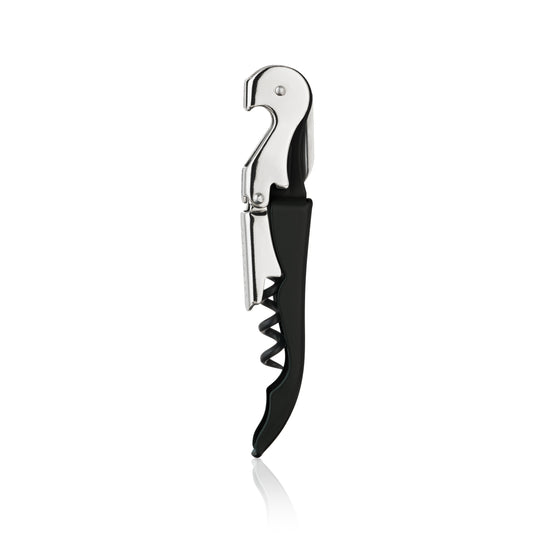 Uncorking is effortless thanks to the superior double-hinged design and non-stick worm of the Truetap™ Double-Hinged Corkscrew. Complete with an integrated bottle opener and serrated foil cutter, it’s our most iconic wine opener. No need to break out a sweat, it's a cinch to get the party started! With powerhouse features like an integrated bottle opener and serrated foil cutter, you'll be the toast of the town!