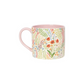 Bouquet Mug! Adorned with a cheerful wildflower pattern on the outside and a lovely pop of pink on the inside