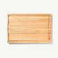 Wooden cutting board on a white background
