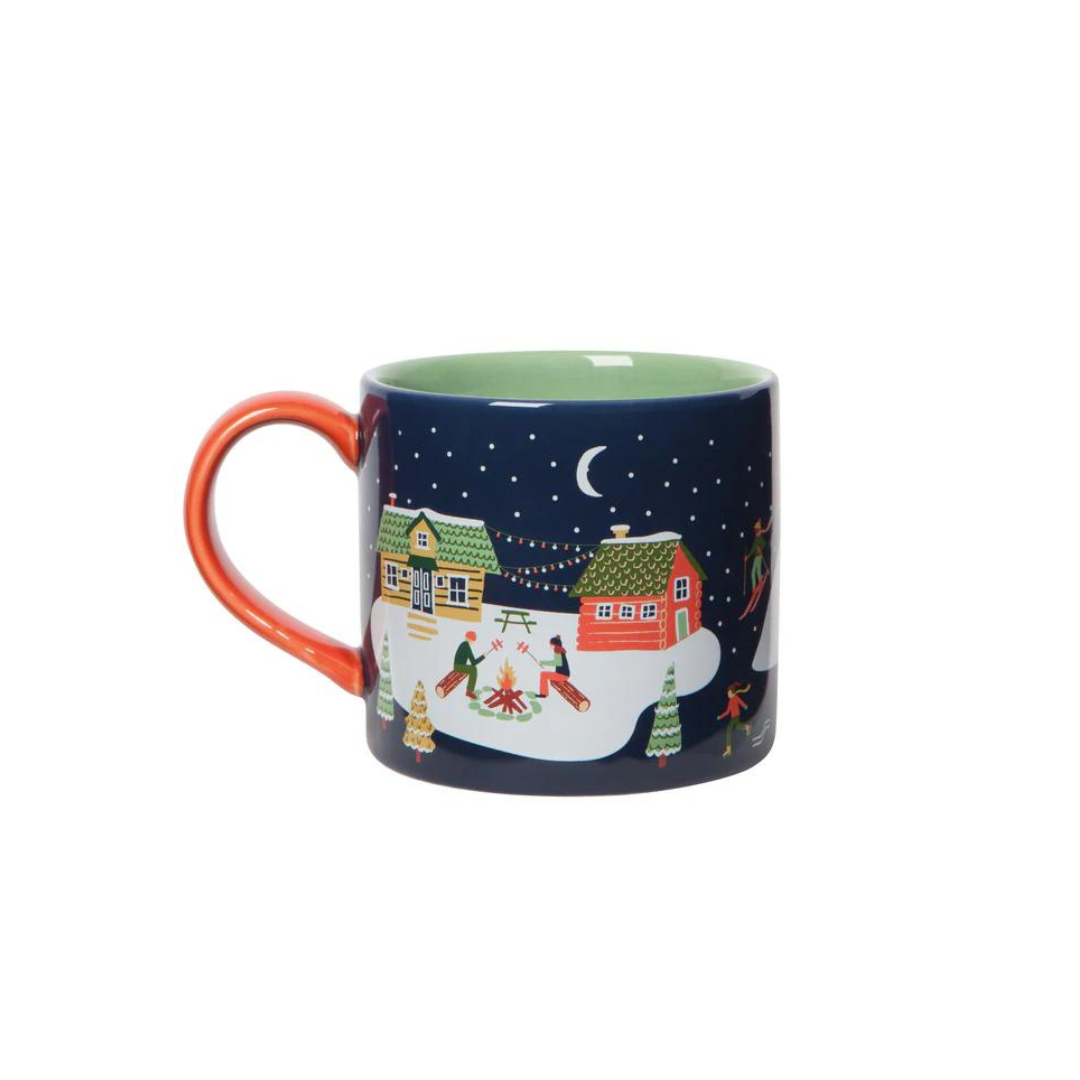 f Candy Cane Lane with the Danica Jubilee Mug in a Box set! Nestled in a cozy winter wonderland of twinkling lights and starry skies, this ceramic mug and gift box set brings holiday cheer to every sip. The 14-ounce stoneware mug features delightful designs that brighten up the season and comes in a giftable box perfect for stashing trinkets and treasures long after the holidays. 