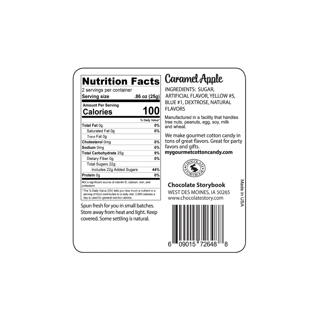 Caramel Apple Cotton Candy Nutritional Facts