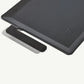 Black rectangular griddle on a white background