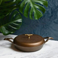 This gorgeous 12" braising pan comes with two handles, since we know heavy iron cookware deserves to be held with ease and assurance.