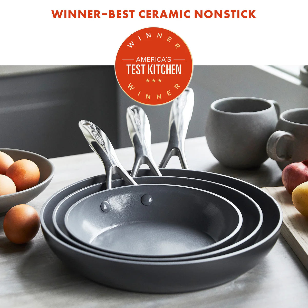 Upgrade your kitchen with the Valencia Pro 11-Piece Cookware Set, the ultimate fusion of performance, durability, and healthy cooking. Crafted from ultra-tough hard anodized aluminum with diamond-infused ceramic nonstick coating, this bestselling set delivers effortless release and incredible scratch resistance—metal utensils welcome!