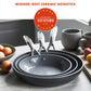 Upgrade your kitchen with the Valencia Pro 11-Piece Cookware Set, the ultimate fusion of performance, durability, and healthy cooking. Crafted from ultra-tough hard anodized aluminum with diamond-infused ceramic nonstick coating, this bestselling set delivers effortless release and incredible scratch resistance—metal utensils welcome!