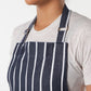 Blue apron close up of neck strap