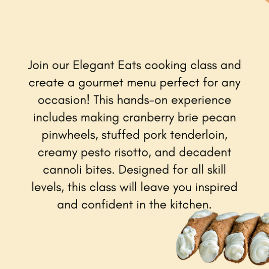 Elegant Eats - Stuffed Pork Tenderloin - 6PM, Wednesday, March, 26th, 2025