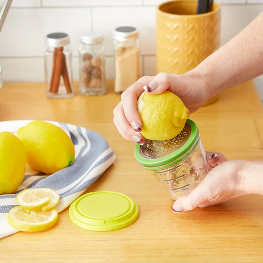 Our Citrus Keeper and Zester, the ultimate multipurpose gadget for all your zesting and grating needs. Whether you're working with citrus fruits, chocolate, hard cheese, or ginger, this versatile tool has got you covered. Equipped with an etched stainless grater insert featuring extra sharp teeth, it effortlessly zests and grates with precision. 