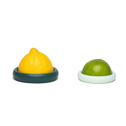 Our Citrus Set of 2 Food Huggers is a bartender's delight! These new sets include one small and one medium sized Food Hugger which are the most common sizes for lemons, limes and cucumbers. Introduce these into your mixology assortment to introduce "hugging" to a whole new audience.