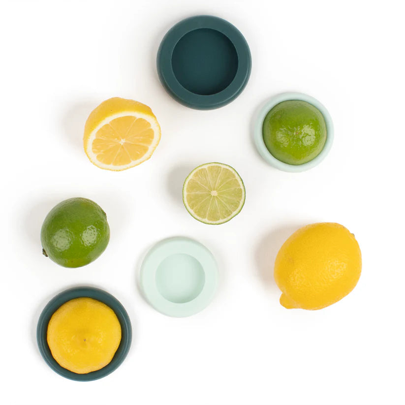 Our Citrus Set of 2 Food Huggers is a bartender's delight! These new sets include one small and one medium sized Food Hugger which are the most common sizes for lemons, limes and cucumbers. Introduce these into your mixology assortment to introduce "hugging" to a whole new audience.