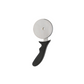 A pizza cutter with a black handle and a 3.75-inch stainless steel blade.