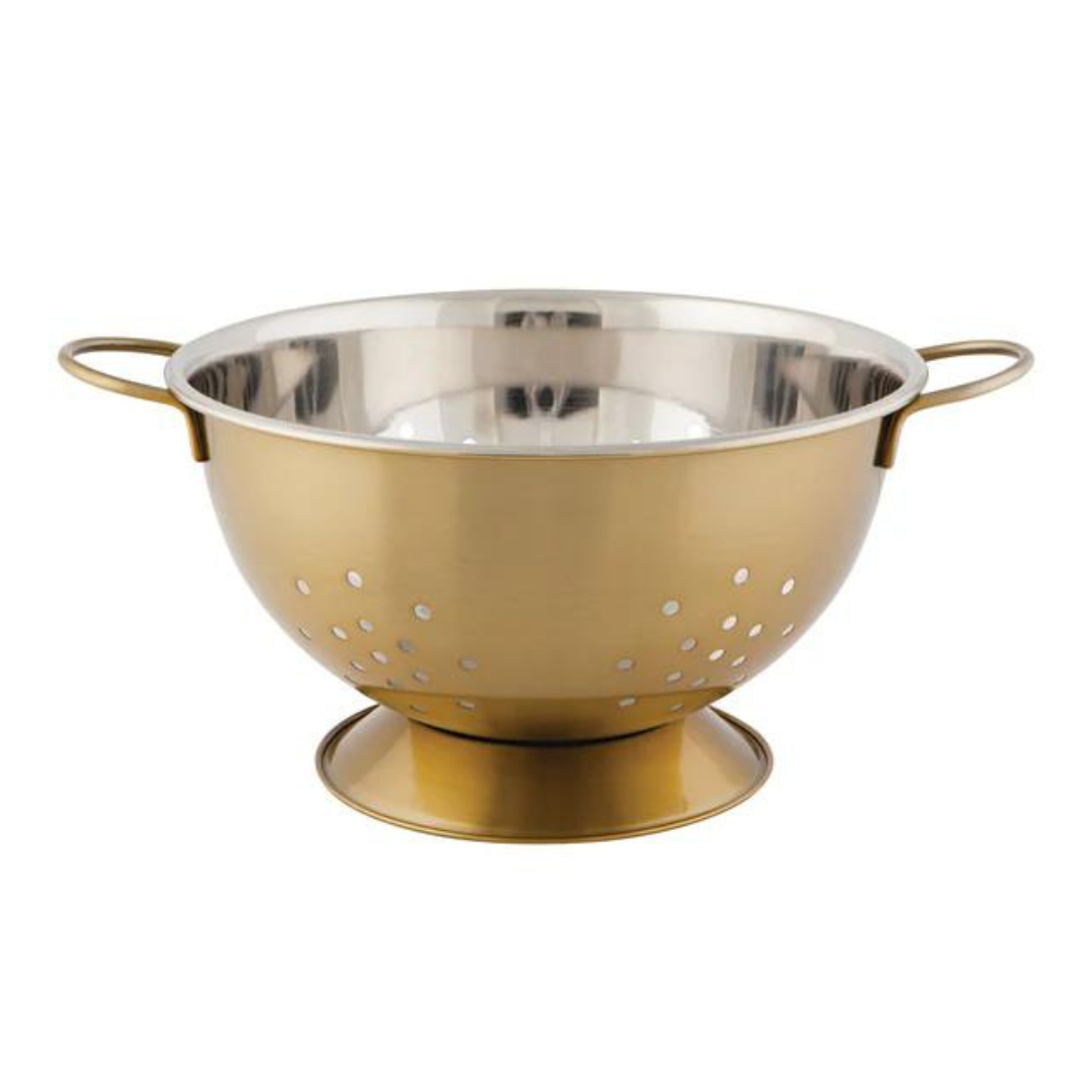 Colander - Gold - Large, side view