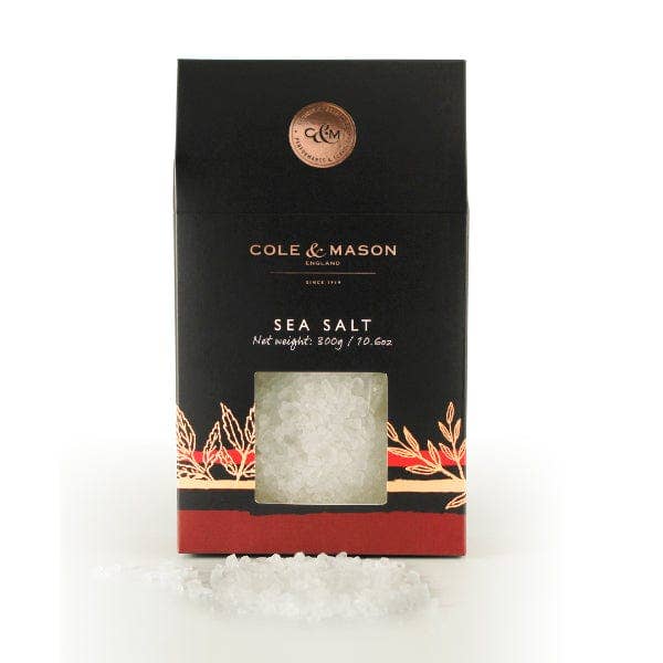 Cole & Mason sea salt packaging on a white background