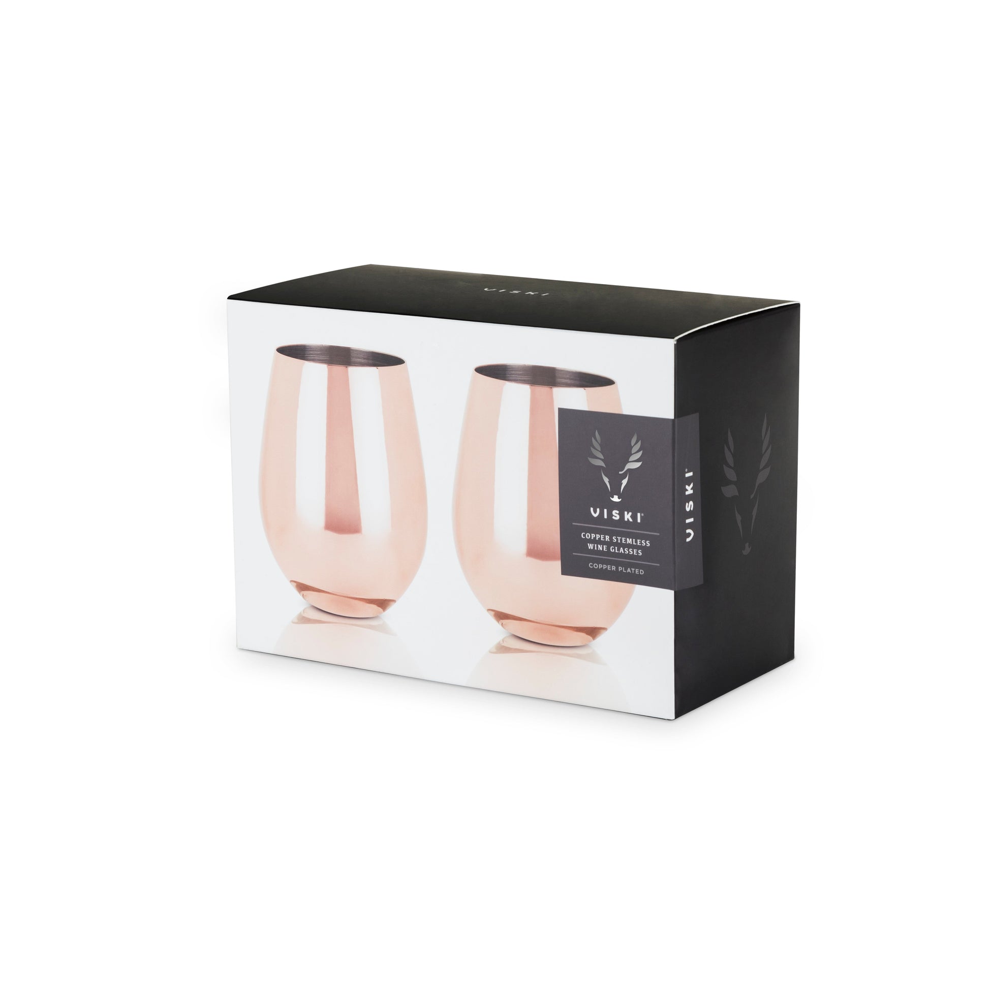 Savor Sauvignon Blanc and Chardonnay from an eye-catching pair of stemless copper tumblers. Each polished and perfectly rounded to fit the curve of your palm, these mirror-finished metal glasses collect and intensify the aromas of your drink for an appetizing taste every time. A fun way to show off your wine-tasting skills! Throw in a few wine facts and you've got yourself the makings of a successful wine night.