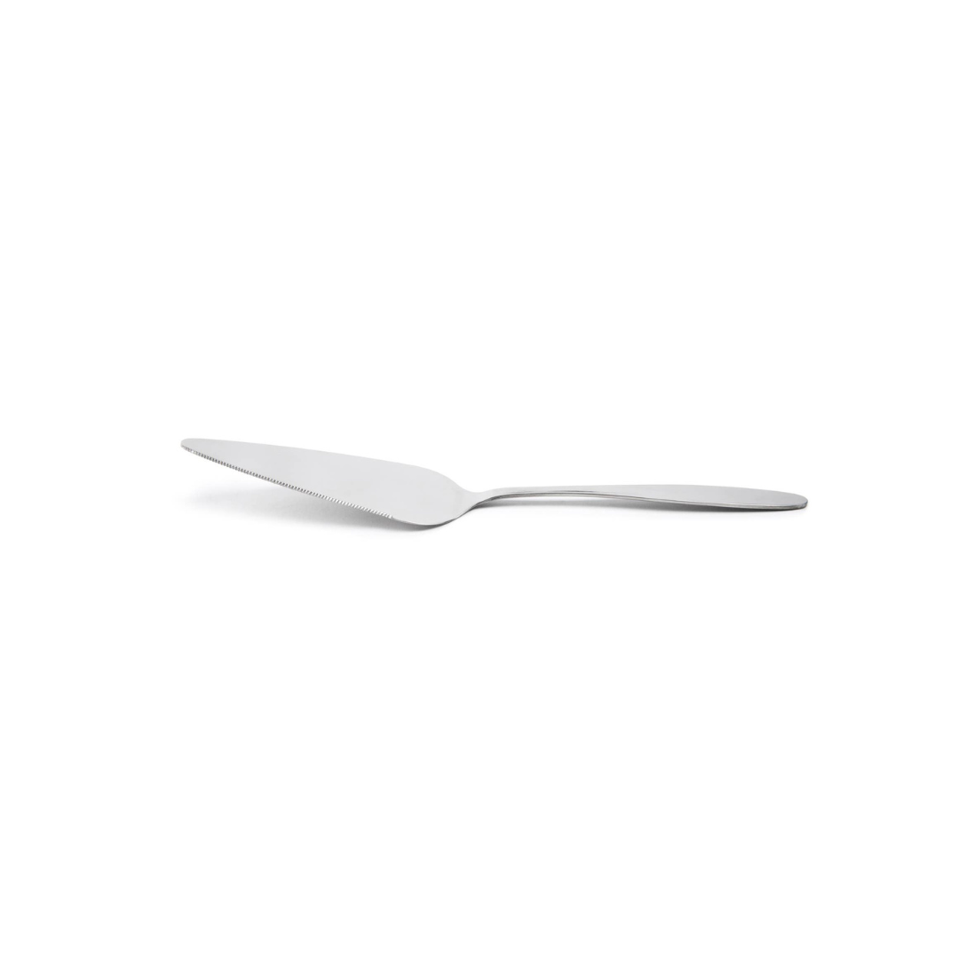 The perfect addition to your serving pieces, this pie and cake server effortlessly cuts and serves cakes, pies, quiches, and more—ideal for holidays, special occasions, or everyday use. Crafted from polished 18/0 stainless steel, its one-piece construction ensures durability and long-lasting performance. 