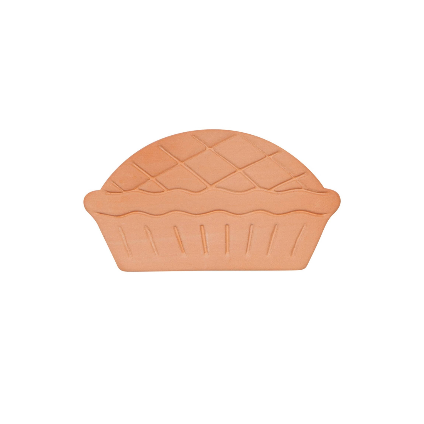 Pie-shaped object on a white background