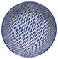 Blue and white patterned bowl on a white background
