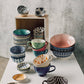 4 Inch Stamped Bowl - Indigo Geo