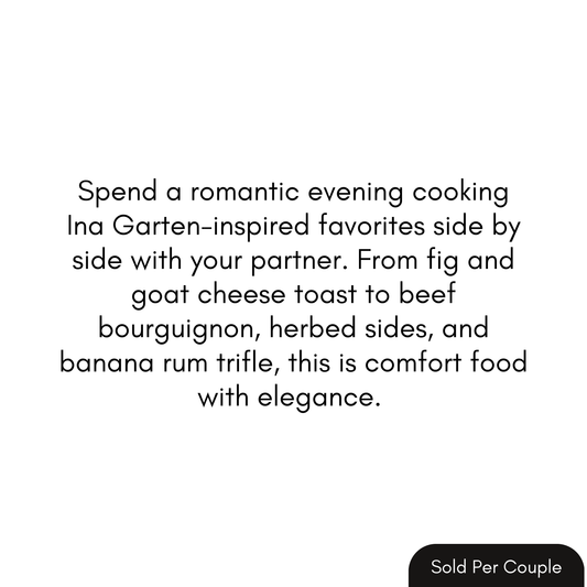 Promotional text for a Date Night cooking class inspired by Bobby Flay on a white background.