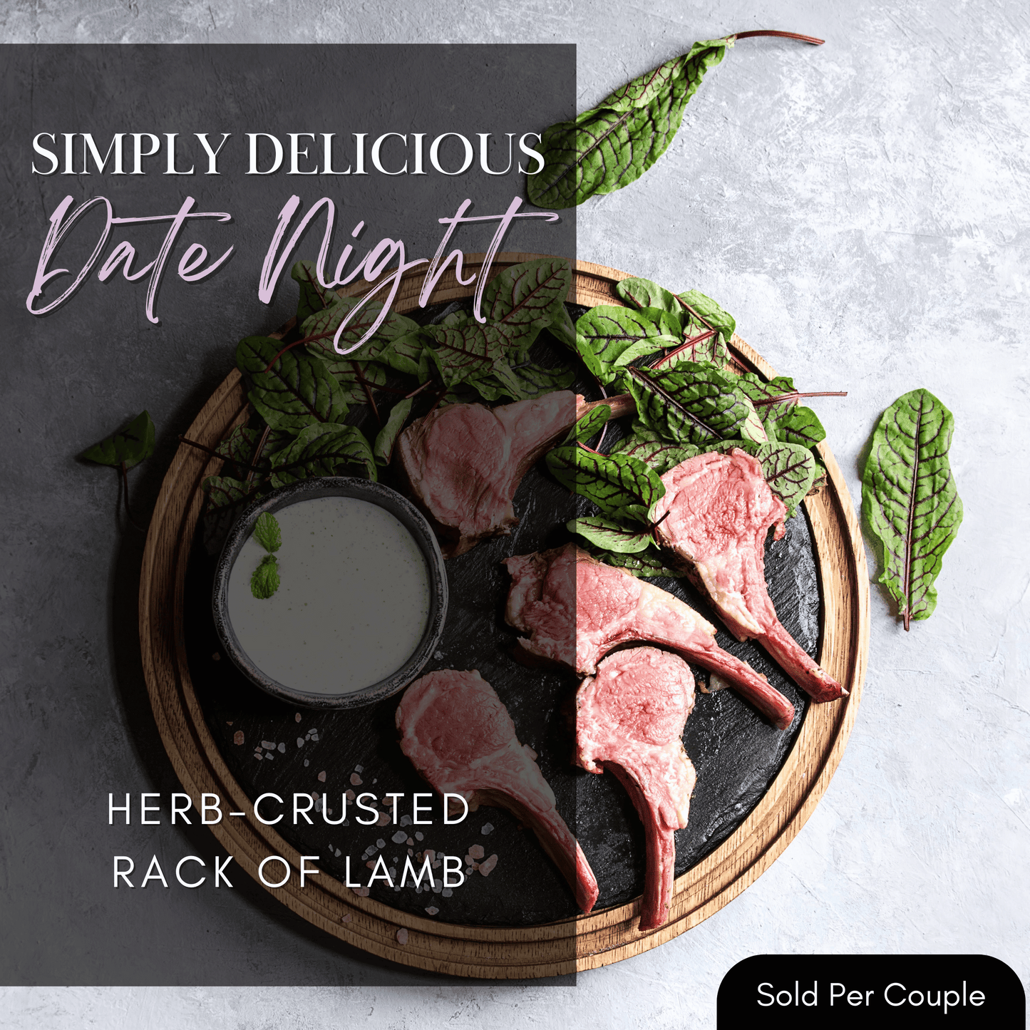 Simply Delicious Date Night - Herb-Crusted Rack of Lamb - 6 PM, Friday, May 2nd, 2025