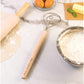 The Mrs. Anderson's 15" Dough Whisk is a must-have kitchen tool for effortlessly mixing heavy dough and quick-bread batters. Featuring a stainless steel whisk and beechwood handle, its unique flow-through design prevents sticking and clogging. Clean-up is a breeze with just hot water or warm, soapy hand washing!