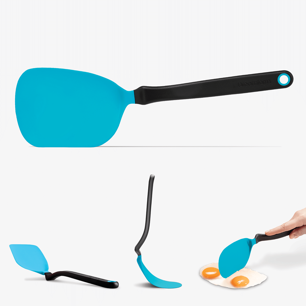 The Chopula's small, but just as mighty, sibling! The Mini Chopula's small, flexible head easily slides under food for a clean lift, making it perfect for cookies, eggs, and brownies. The angled handle and multi-curved head reach every corner of any pan or tray, while keeping your hand away from food and heat.&nbsp;