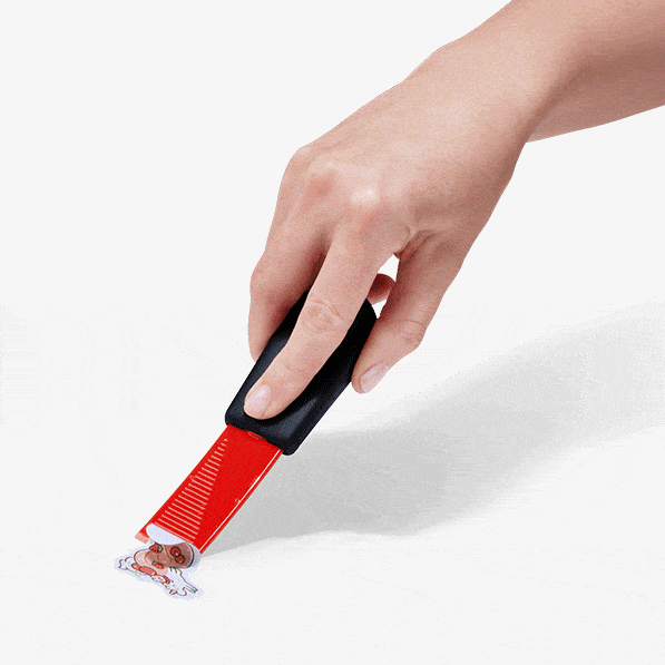 Cleana is the ultimate cleaning tool for non-stick surfaces. It easily removes stickers, labels, food, and grime without scratching. Its built-in sharpener provides 1,000+ scraping edges for optimal results. Plus, the secondary hook scraper gets into those tricky corners around stoves and sinks.