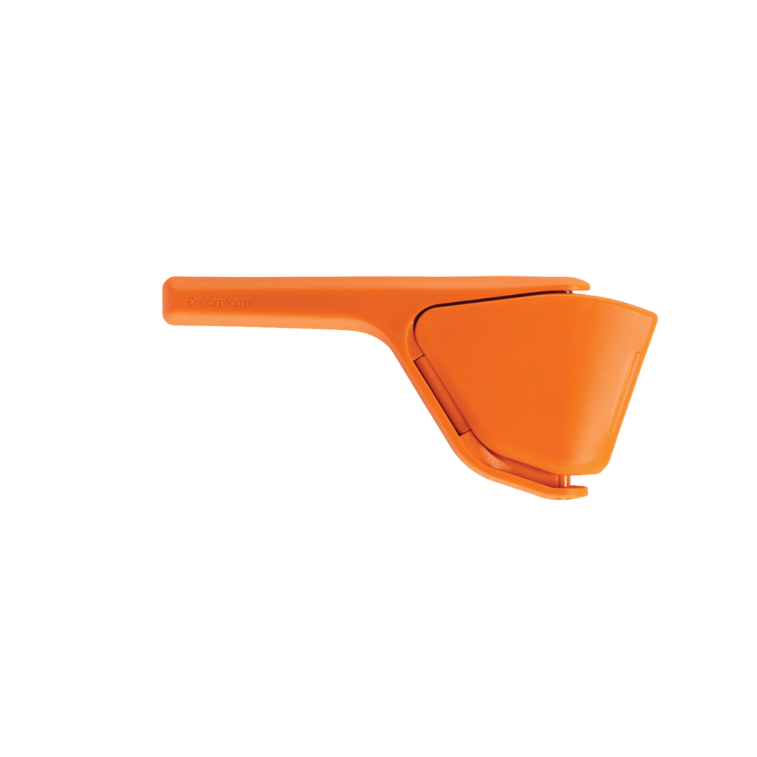 Big and easy for your orange squeezy! The Fluicer is an easy squeeze citrus juicer that folds completely flat for space-saving storage.&nbsp;<span data-mce-fragment="1">Two-handed sideways pivot operation provides increased leverage using the larger muscle groups of your arms instead of hands, requiring less effort than a traditional press.&nbsp;</span>