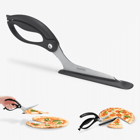 Scizza is the best thing since sliced bread itself. It’s a pizza cutter that perfectly slices any pizza, on any surface and can also be used to serve. Scizza has a clever spatula base that slides under your pizza so the blades don’t scratch your non-stick pans or dull on pizza stones (ahem, like a pizza wheel).