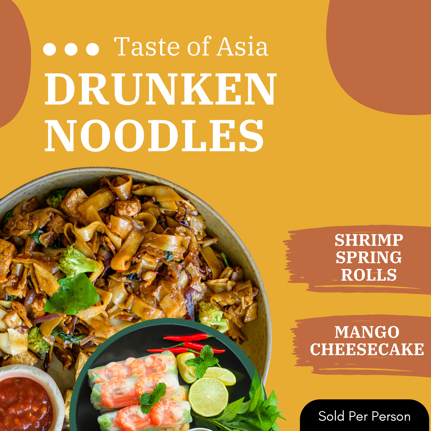 Taste of Asia - Drunken Noodles - 6 PM, Wednesday, August 20th, 2025