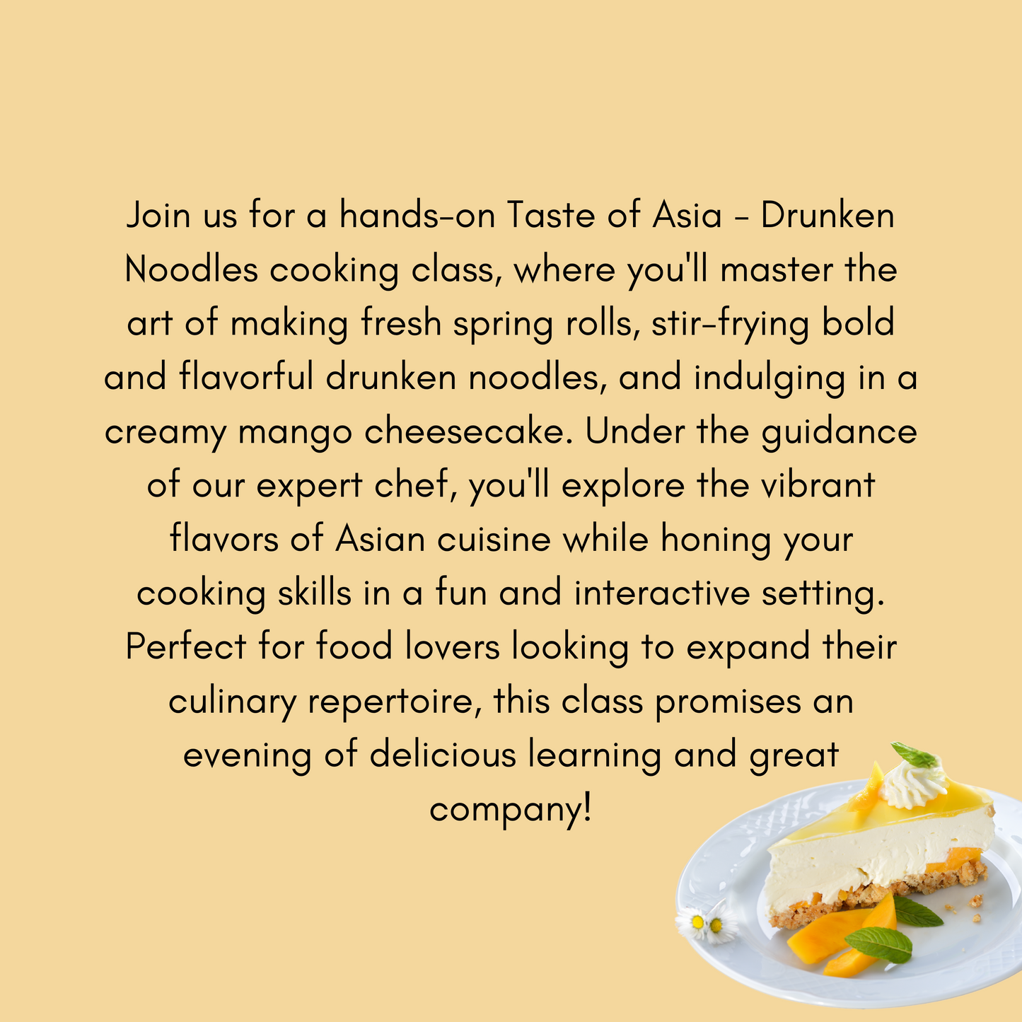 Taste of Asia - Drunken Noodles - 6 PM, Wednesday, August 20th, 2025