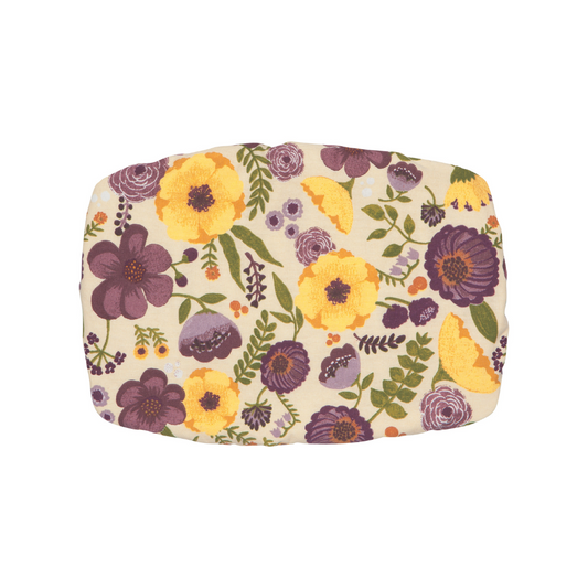 Baking dish cover, floral, top down view