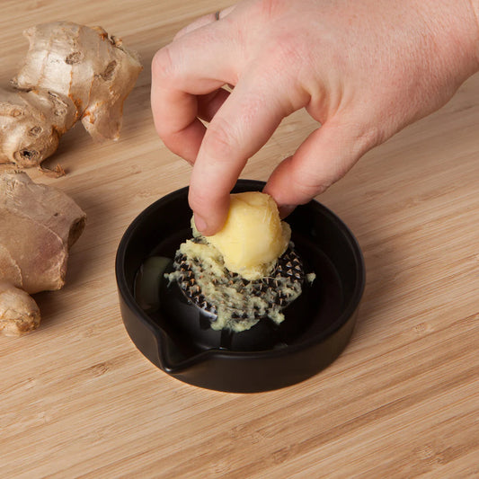 ceramic Ginger Grater in matte black