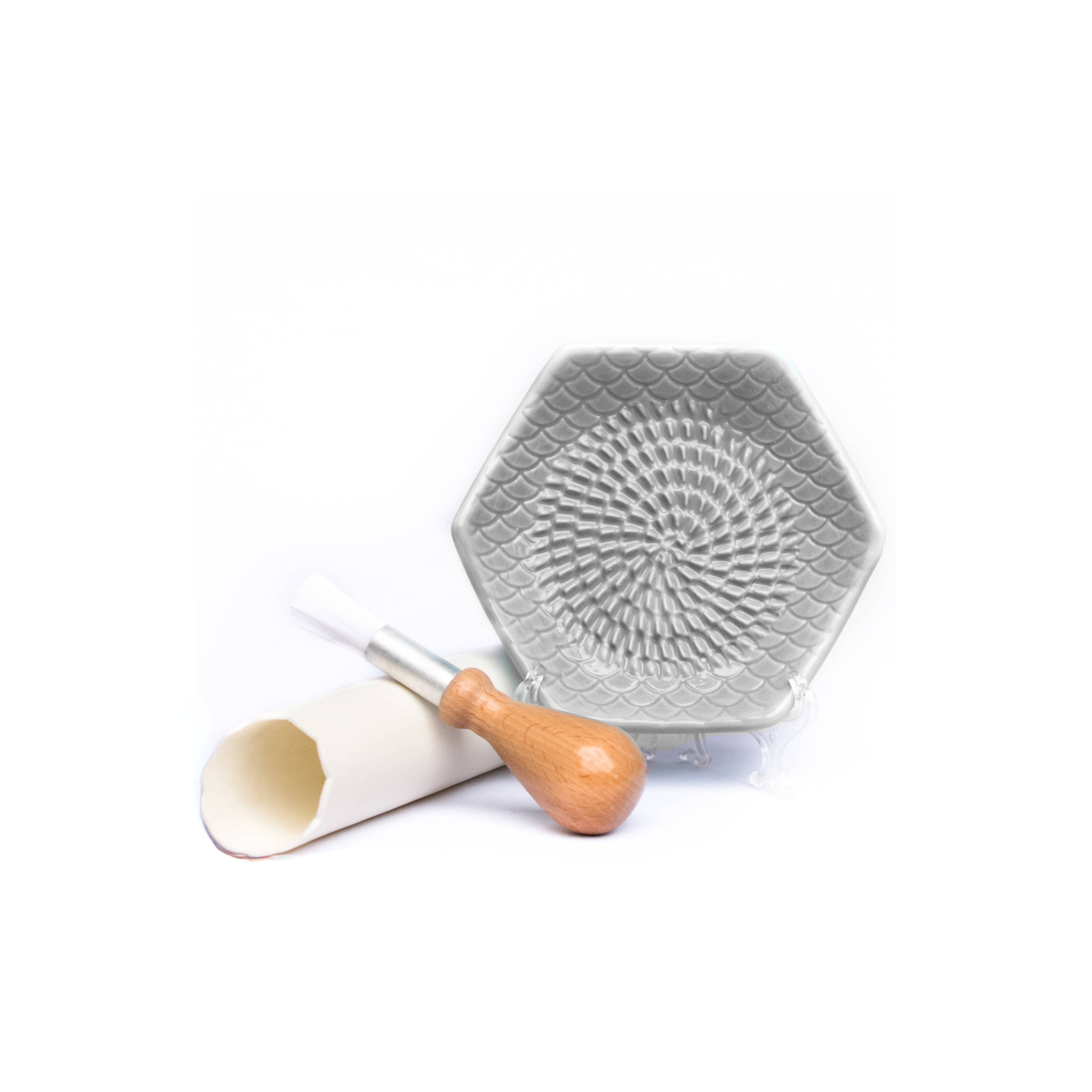 Ceramic Grater Set (3 Piece Set) - Cool Gray