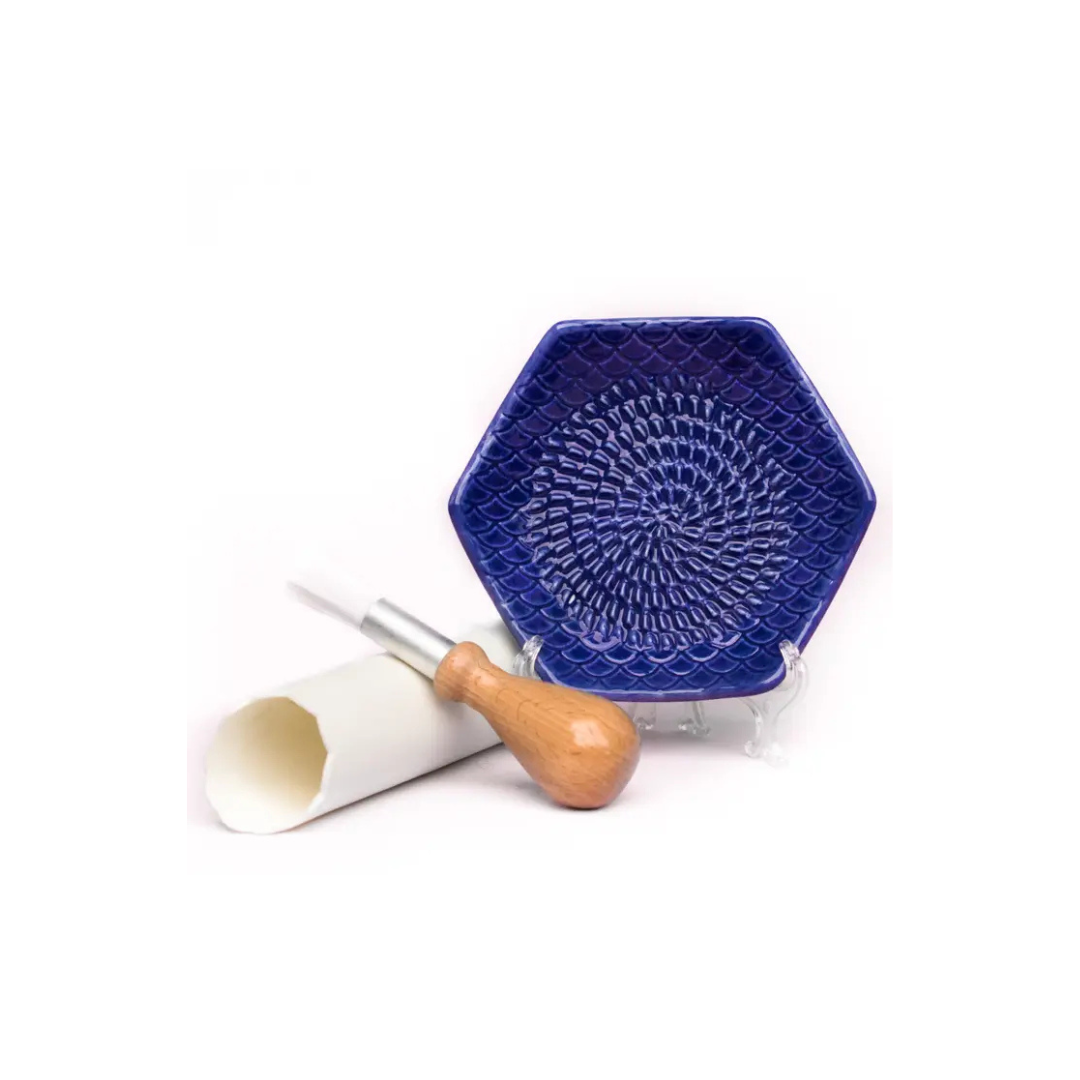 Ceramic Grater Set - Blue - 3 Piece Set