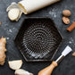 The Grate Plate is a ceramic grating plate used to grate garlic, ginger, peppers, nutmeg, chocolate, hard cheeses and much more! Perfect for adding fresh flavor to any dish. It's easy to clean and can be reused for an endless variety of culinary creations. Plus, the handy silicone garlic peeler and gathering brush make prepping fast and mess-free!