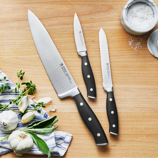 Forged Accent 3-pc Starter Knife Set - Black