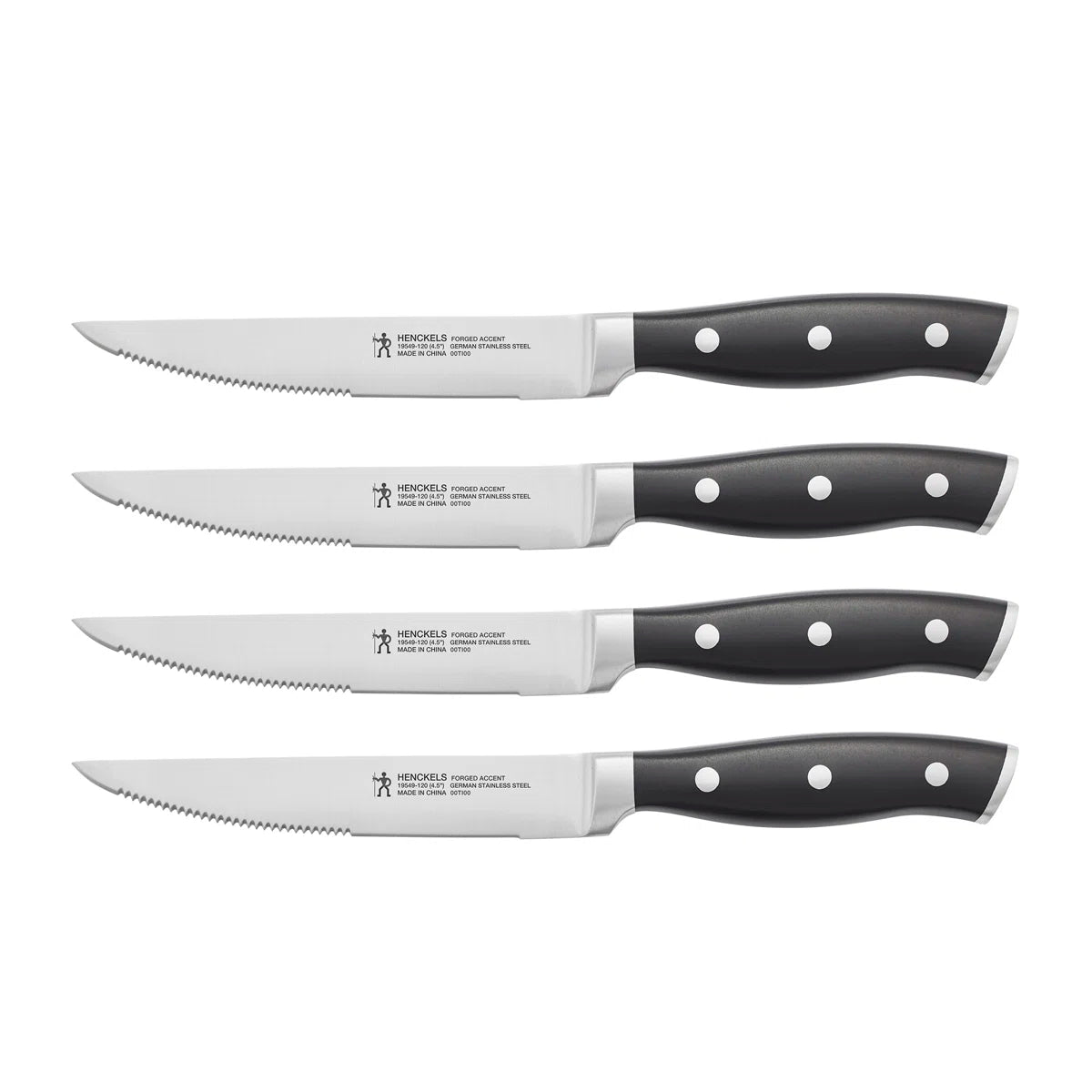 Forged Accent Set of 4 Steak Knife Set - Black