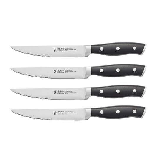 Forged Accent Set of 4 Steak Knife Set - Black