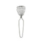 Metallic spiral whisk on a white background
