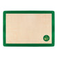 Green silicone baking mat on a white background