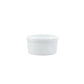 White ceramic ramekin on a white background