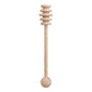 Wooden honey dipper with multiple levels on a white background
