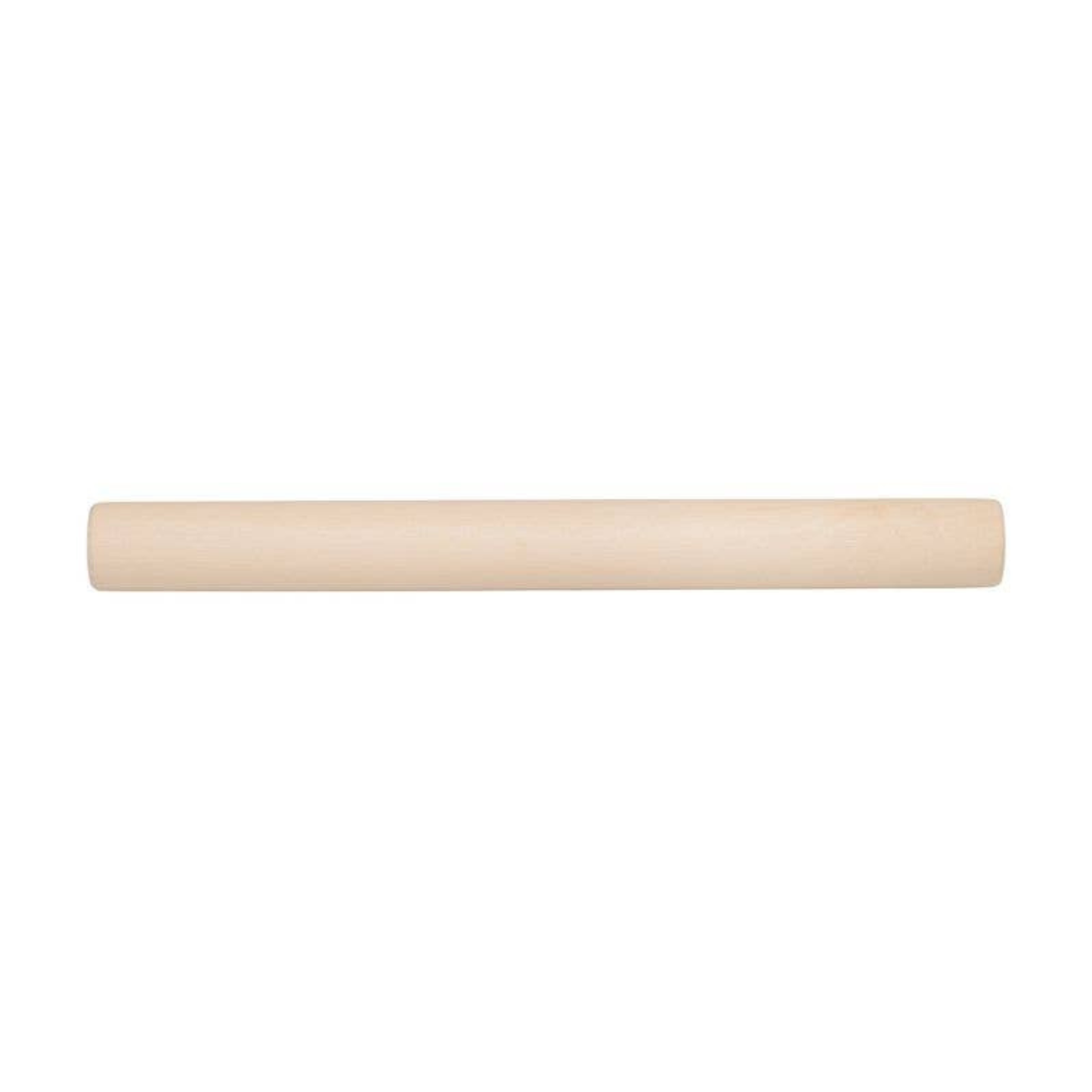 Wooden rolling pin on a white background