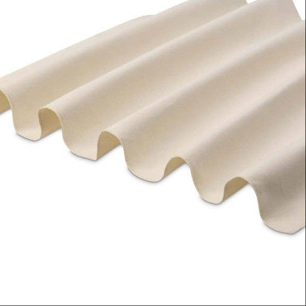 Beige corrugated plastic sheet on a white background
