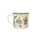 Mug with botanical illustrations on a white background