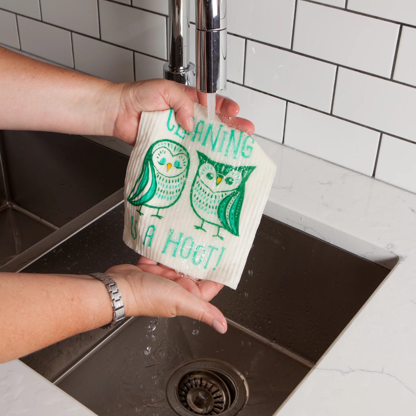 Bring a dash of owl wisdom to your cleaning routine with the Hootenanny Swedish Sponge Cloth! 