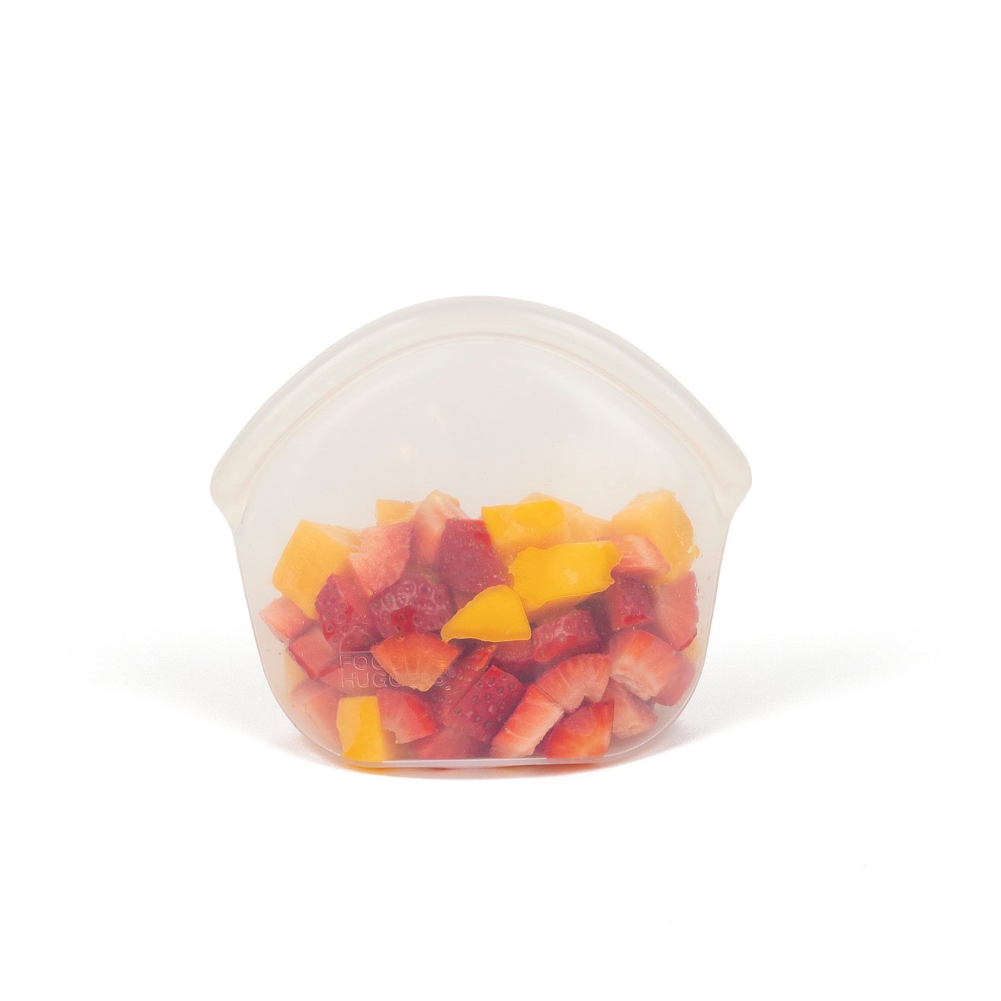 Hugger Bag Designed to stand upright for easy filling and snacking, Hugger Bags have no lids or parts to misplace, making them hassle-free. Holding cut fruit