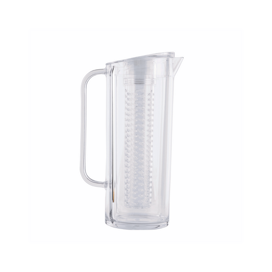 Make delicious, infused drinks with ease using this 0.5 gallon plastic pitcher. Comes with a built-in infuser and secure lid for spill-free enjoyment. Safe and durable for everyday use. Material: BPA-free plastic.